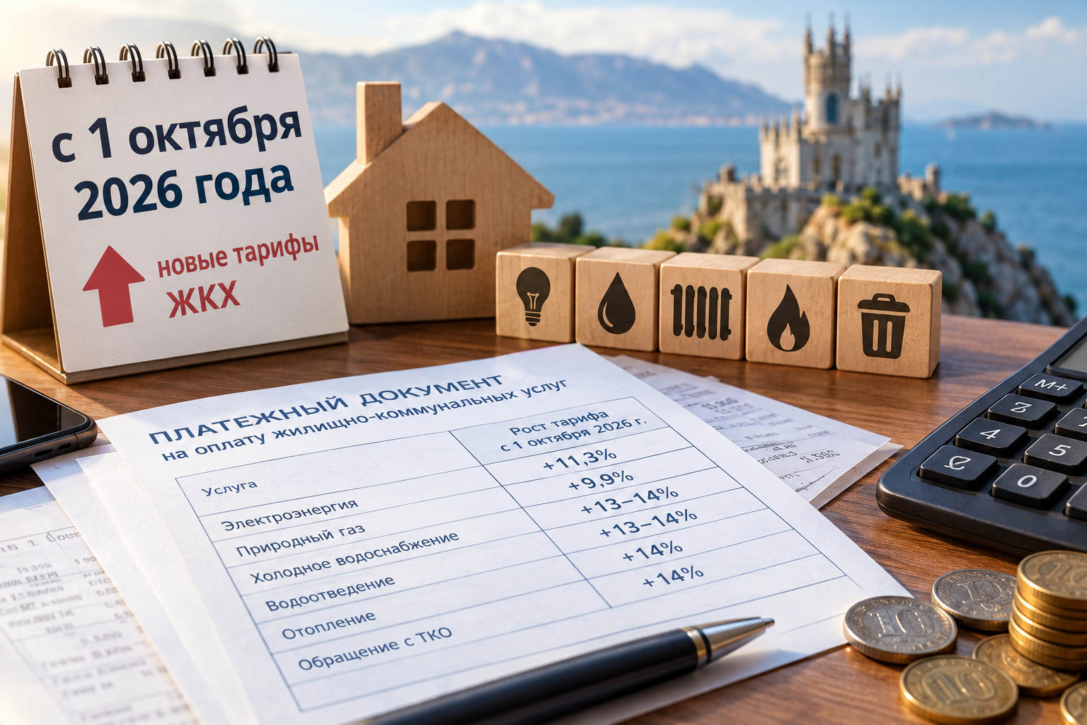 Тарифы ЖКХ в Крыму с октября 2026